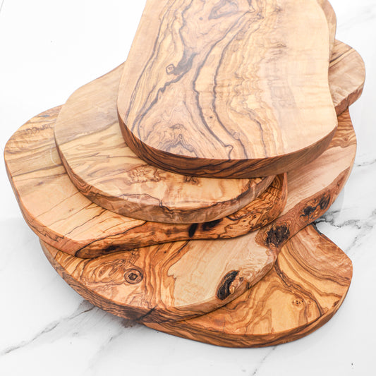 Handcrafted Olive Wood Cutting Board – Natural Edge