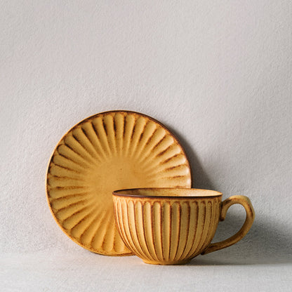 Fluted Morning Mug & Saucer