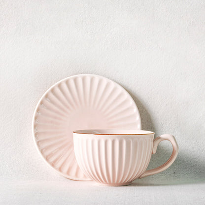 Fluted Morning Mug & Saucer