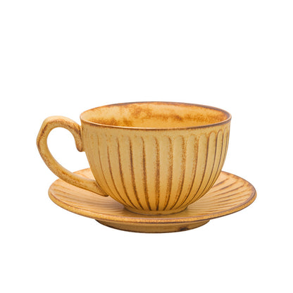 Fluted Morning Mug & Saucer
