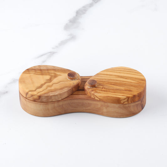 Olive Wood Salt & Pepper Box
