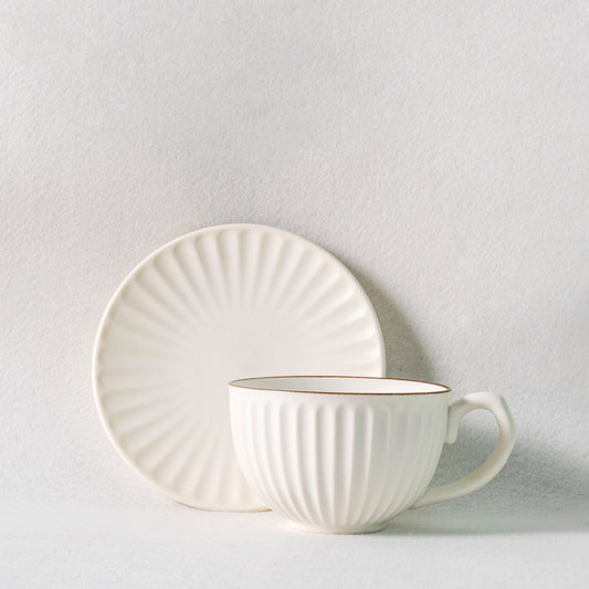 Fluted Morning Mug & Saucer