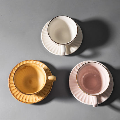 Fluted Morning Mug & Saucer
