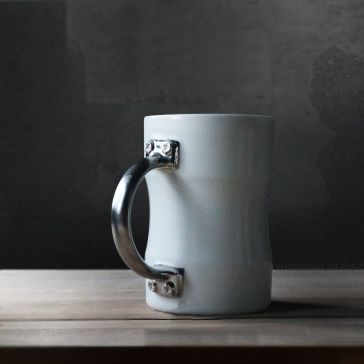 Quiet Morning Sculpted Mug – Stoneware