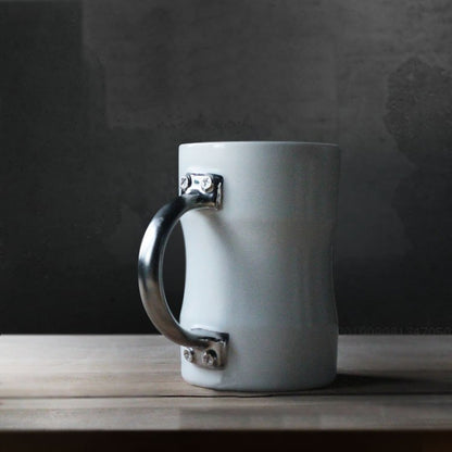 Quiet Morning Sculpted Mug – Stoneware